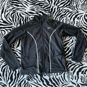 Under armour black mesh interior long sleeve track suit jogger jacket sweater